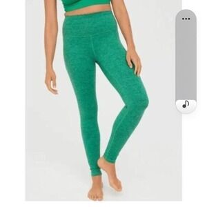 OFFLINE by Aerie The Hugger Green Space Dye High Rise Leggings with Pockets L